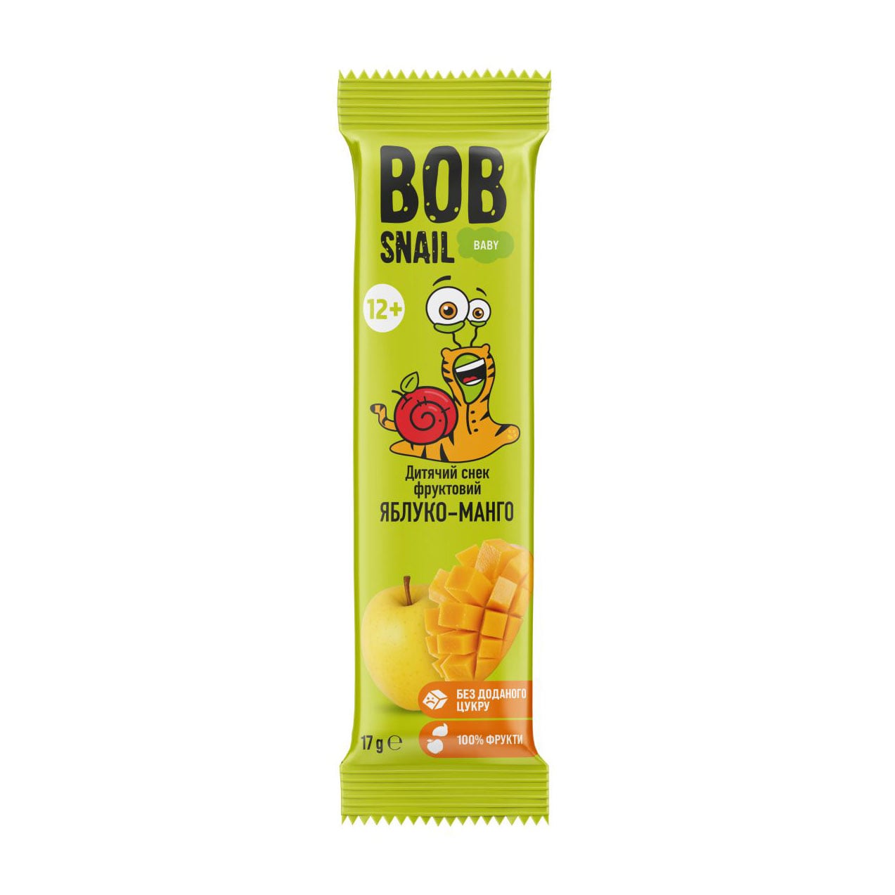 Дитячий фруктовий снек Bob Snail Яблуко-манго, від 1 року, 17 г